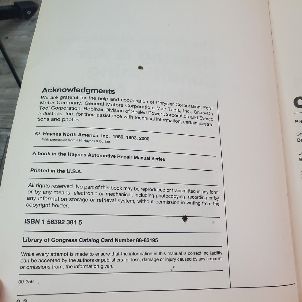Haynes Techbook: Automotive Heating & Air Conditioning - #10425 - Stubblefield - Picture 6 of 8